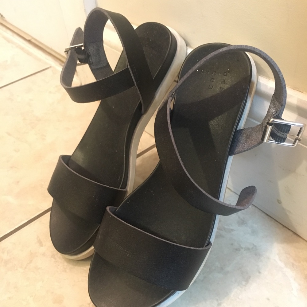 Black and White Sandals